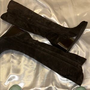 Alberto Fermani Brown Over the Knee Wedge Boots